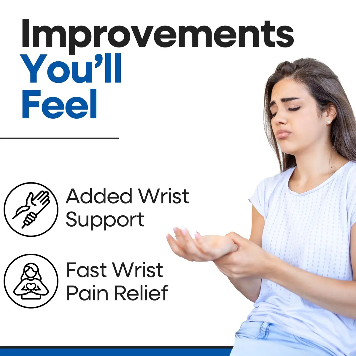 ARMSTRONG AMERICA Wrist Wrap Compression Wrist Brace for TFCC Tears | Carpal Tunnel & Tendonitis Support (MED) - view 4