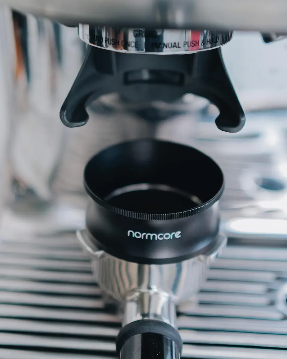 Normcore 54mm Magnetic Dosing Funnel V2 Black | Precision Espresso Coffee Dosing Ring with 9 Neodymium Magnets - view 4