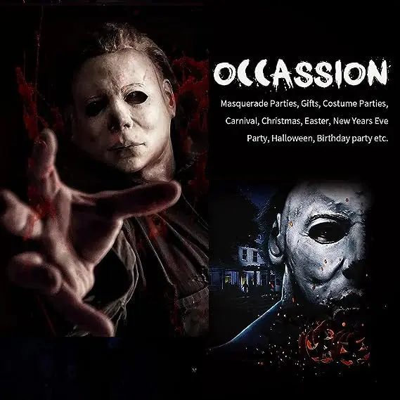 CSUJEE Michael Myers Mask, Halloween Horror Masquerade Costume, Scary Cosplay (Style 3) | Adult Unisex - view 8