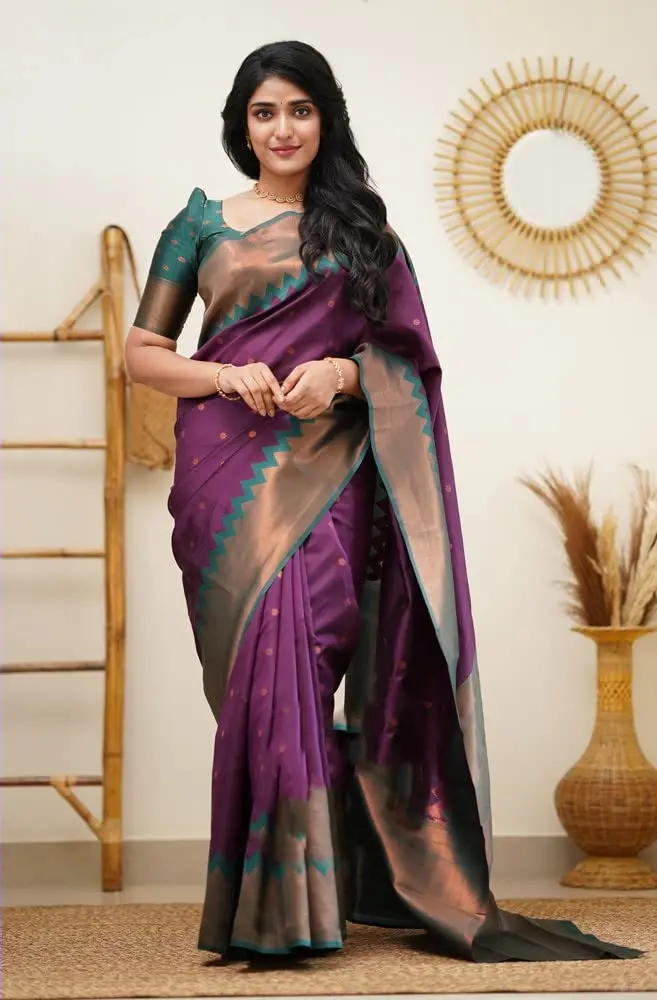 Avantika Fashion Women's Soft Silk Saree with Blouse Piece | Kanjivaram, Free Size, Elegant & Comfortable - view 2