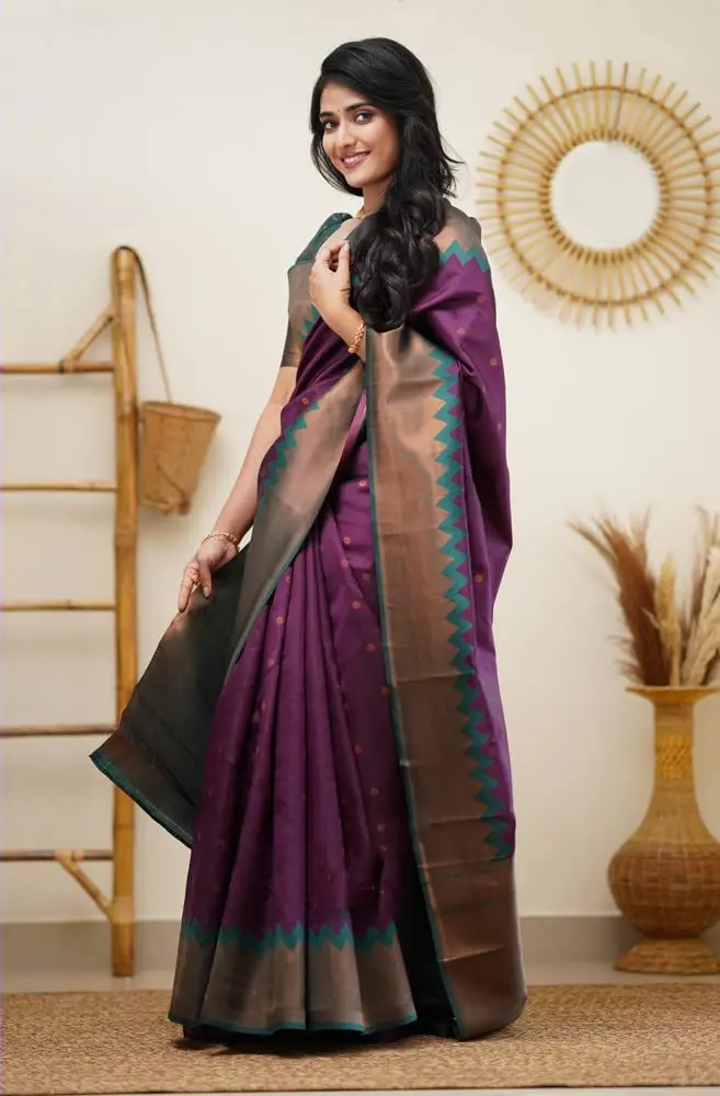 Avantika Fashion Women's Soft Silk Saree with Blouse Piece | Kanjivaram, Free Size, Elegant & Comfortable - view 3