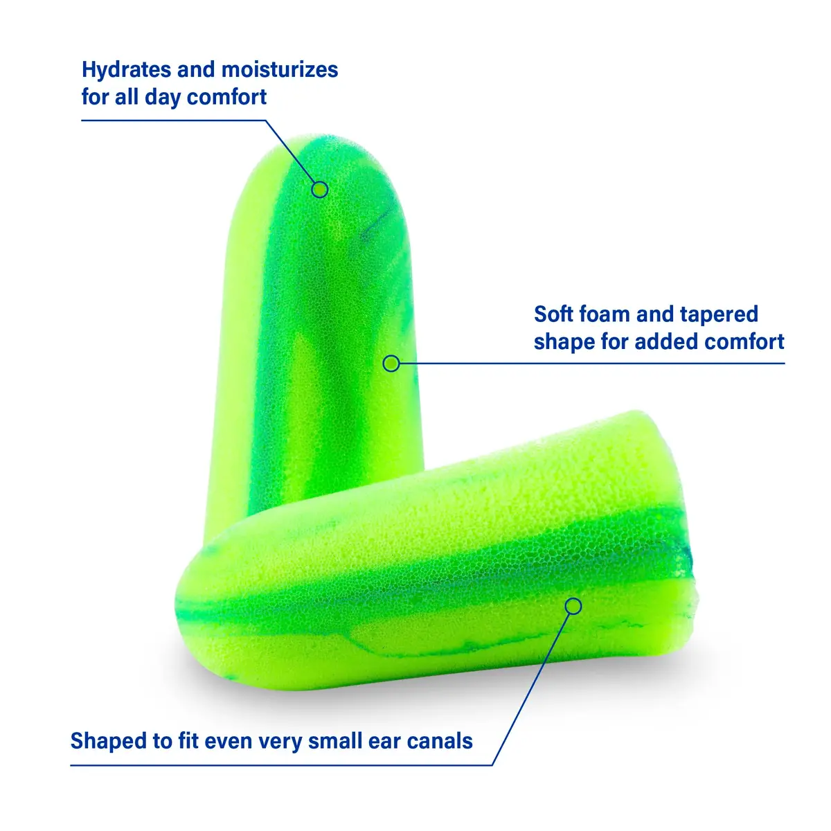 Soothers Moisturizing Foam Earplugs 200 Pair | Hydrating, Soft Fit, NRR 33dB, PVC-Free - view 5