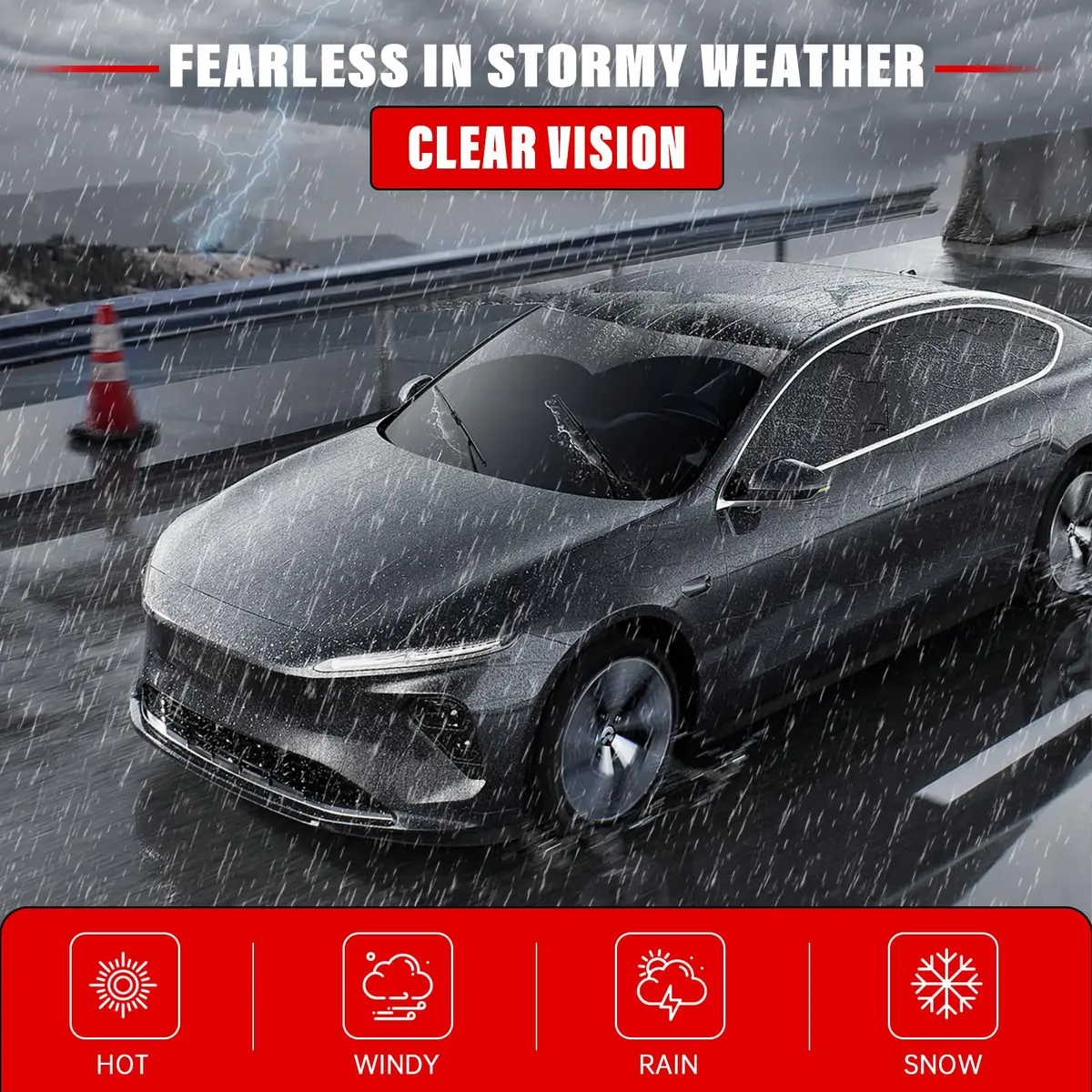 Raintok Windshield Wiper Blades Replacement for Audi Q3 2015-2024 & Q5 SQ5 2009-2024 | 24"+20" | Long-lasting, Precise Fit - view 8