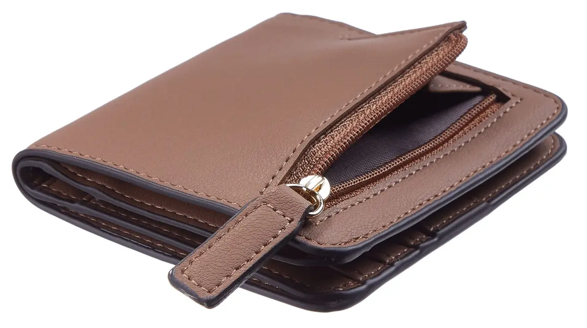 Toughergun Women's Slim RFID Blocking Leather Wallet with Clear ID Window - Compact Bifold Mini Purse - view 2