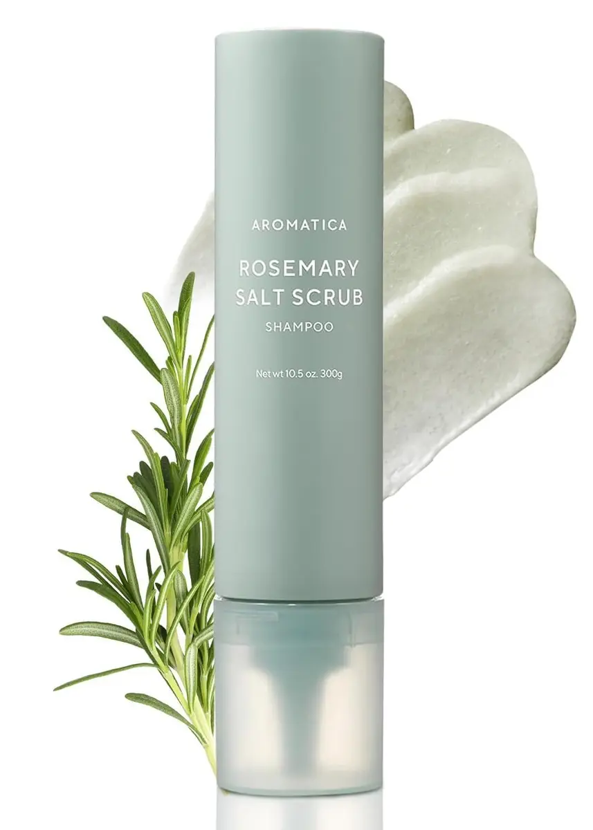 AROMATICA Rosemary Salt Scrub Shampoo 300ml (10.5 oz) | Exfoliates Scalp for Healthy Hair - main product image