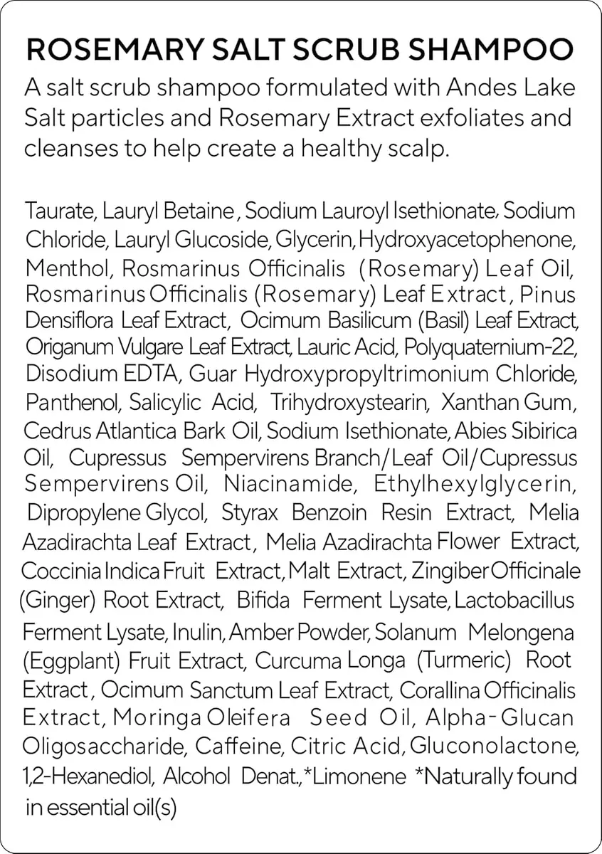 AROMATICA Rosemary Salt Scrub Shampoo 300ml (10.5 oz) | Exfoliates Scalp for Healthy Hair - view 8