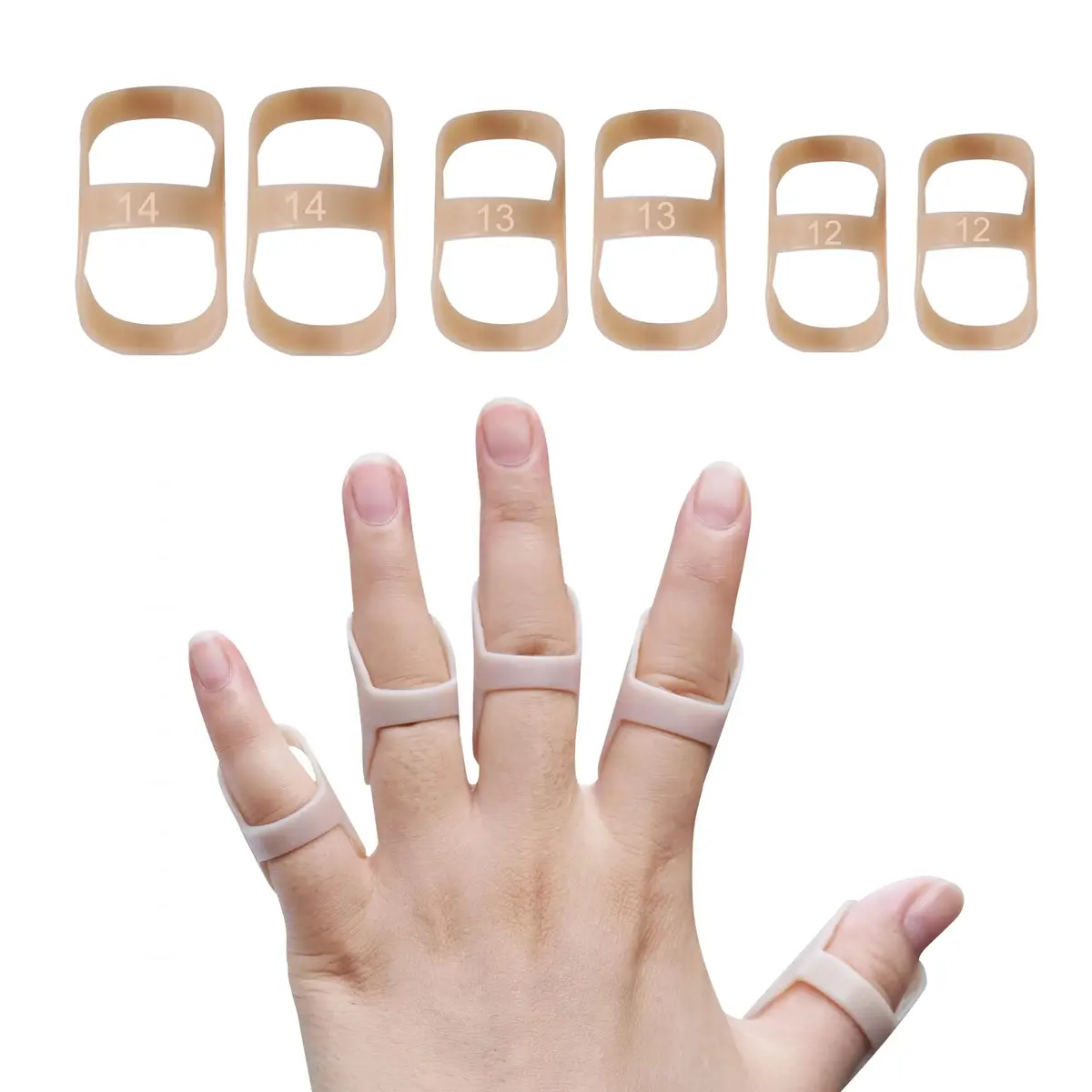 Soft Home Oval Finger Splints Size 12,13,14 | Waterproof, Breathable, Long-lasting Support - main product image