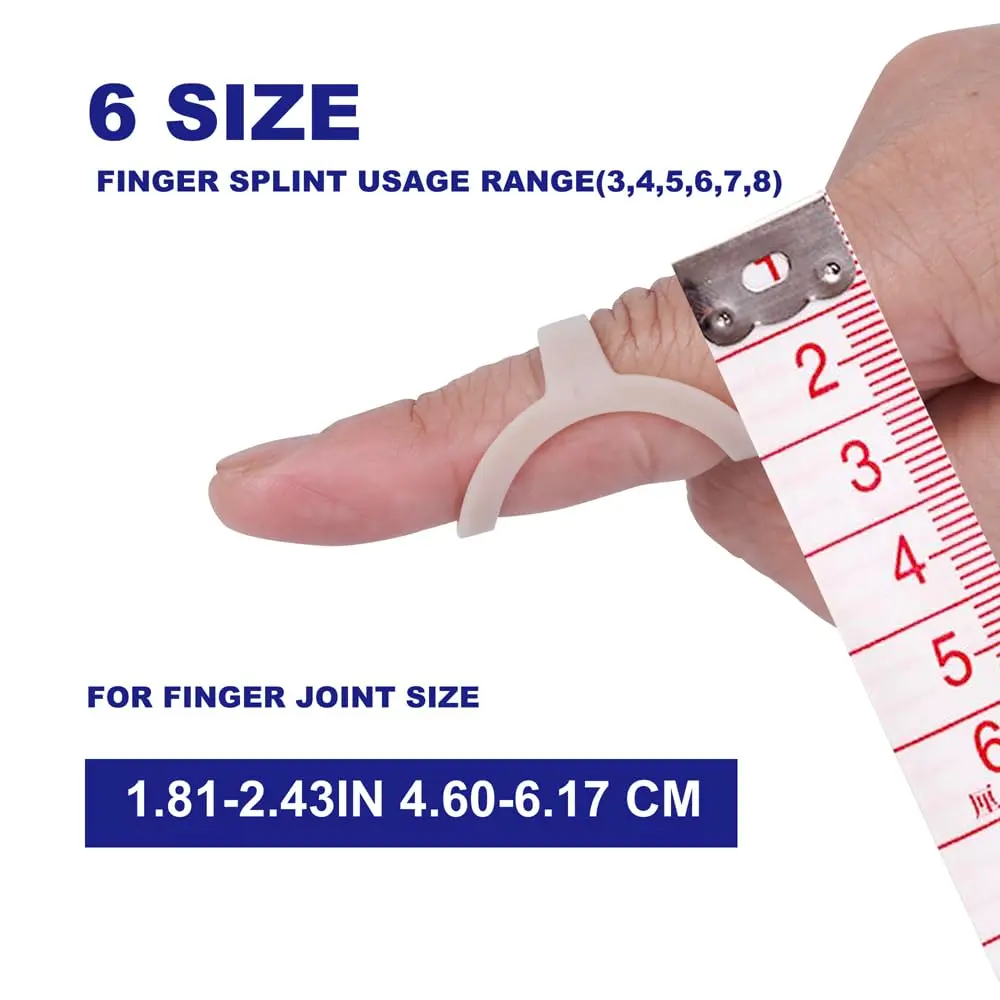 Soft Home Oval Finger Splints Size(3,4,5,6,7,8) | Support for Finger Pain & Recovery - view 3