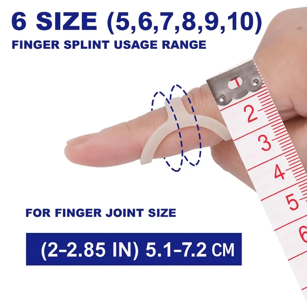 Soft Home Oval Finger Splints Sizes 5-10 | Waterproof, Breathable, Long-Lasting Support for Finger Pain Relief - view 4