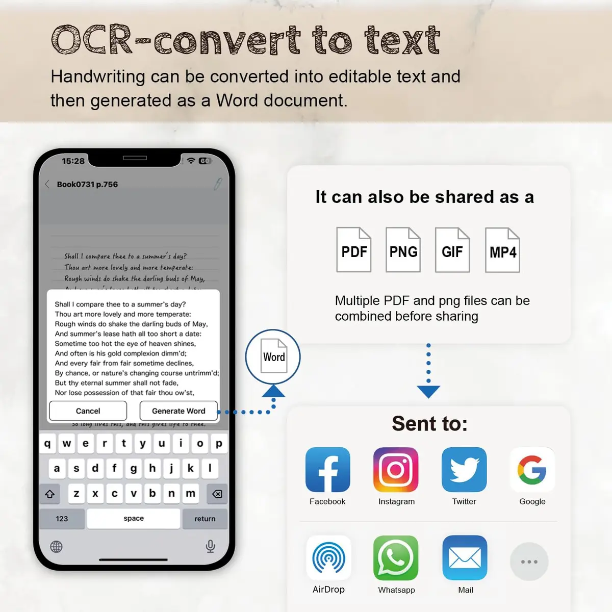 Ophayapen Smart Pen+Mini Notebook Set | Real-time Sync for Note Taking & Drawing - view 5