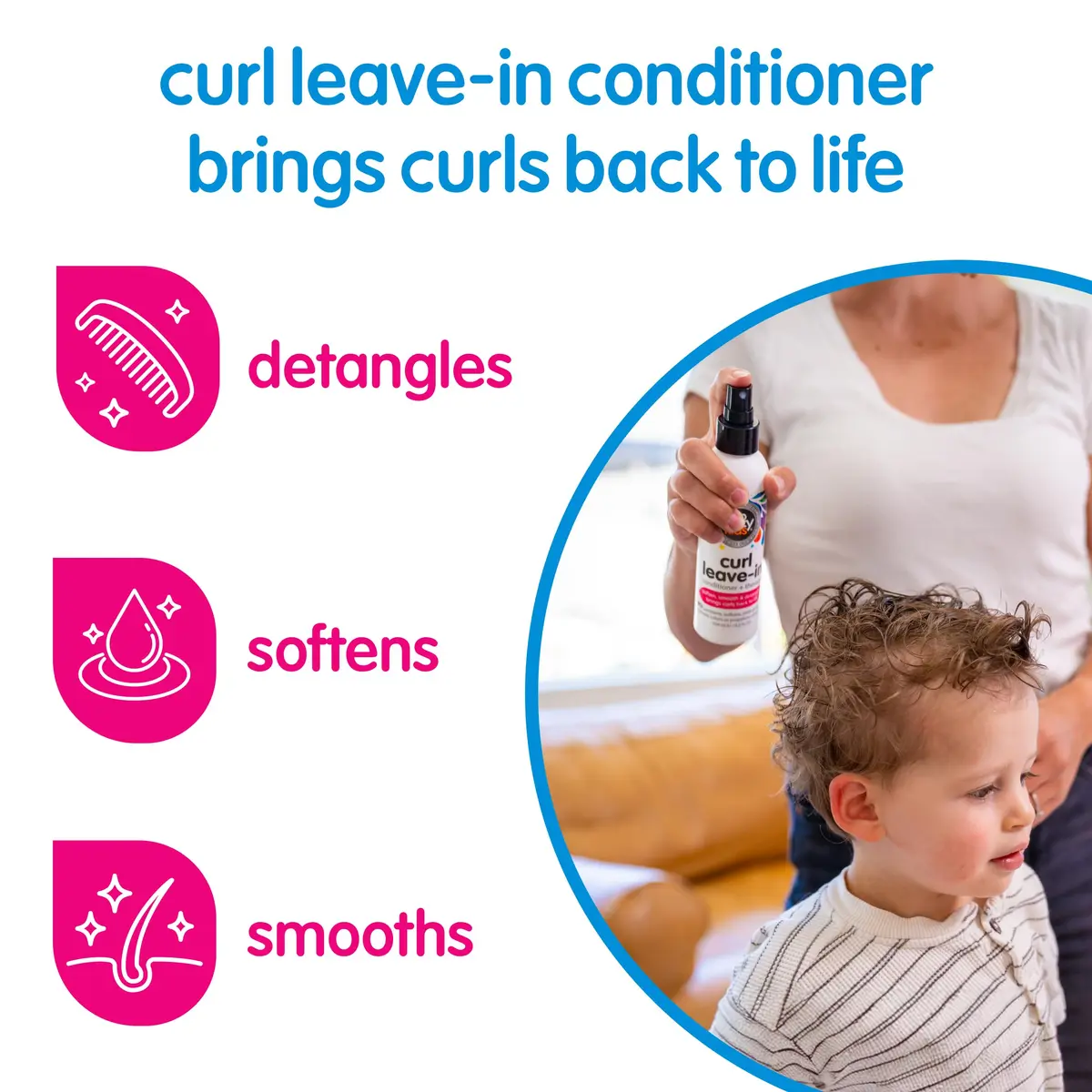 SO COZY Kids Curl Leave In Conditioner Spray 156ml (5.2 Fl Oz) | Detangles & Defines Curls - view 2