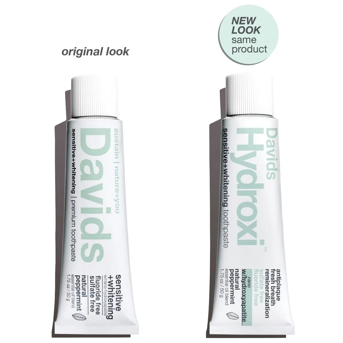 Davids Nano Hydroxyapatite Sensitive+Whitening Toothpaste 50g (1.75oz) | EWG Verified & Fluoride-Free - view 2