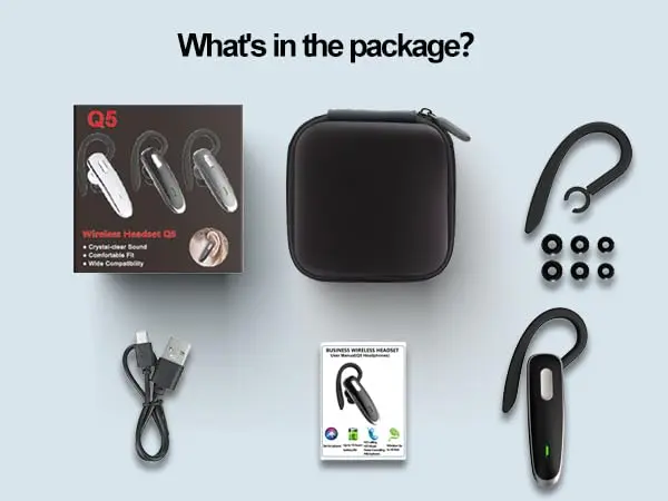 Jinreoo Bluetooth Headset V5.1 | Noise Cancellation, Long Battery, Universal Compatibility - view 10