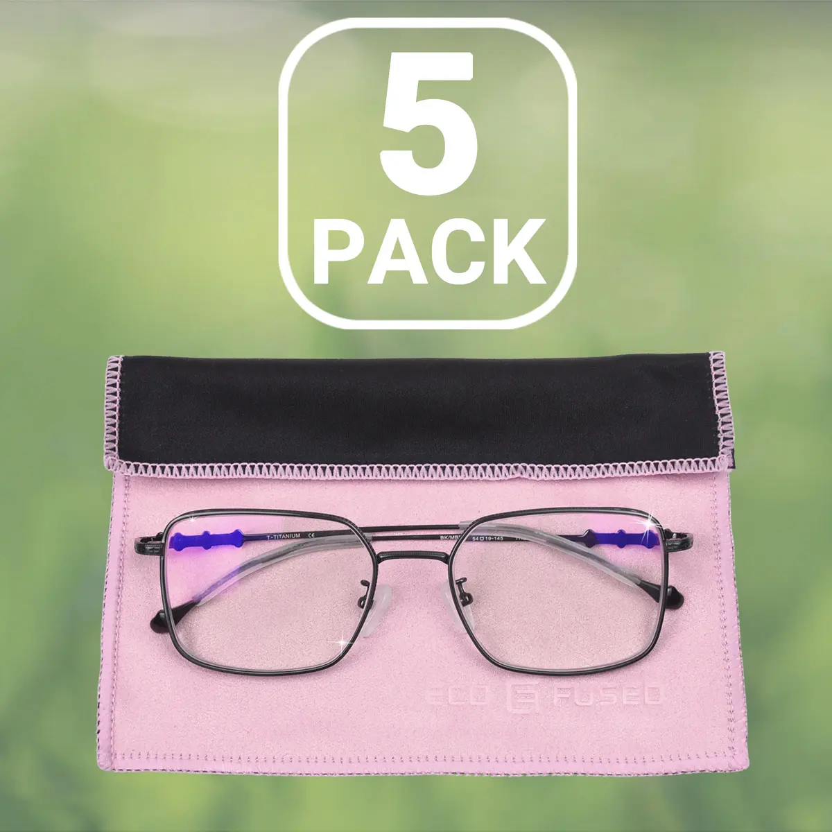 Eco-Fused Microfiber Cleaning Cloths 5 Pack 16.7 cm x 15.7 cm | Double-Sided Suede & Microfiber for Screens & Glasses - view 8