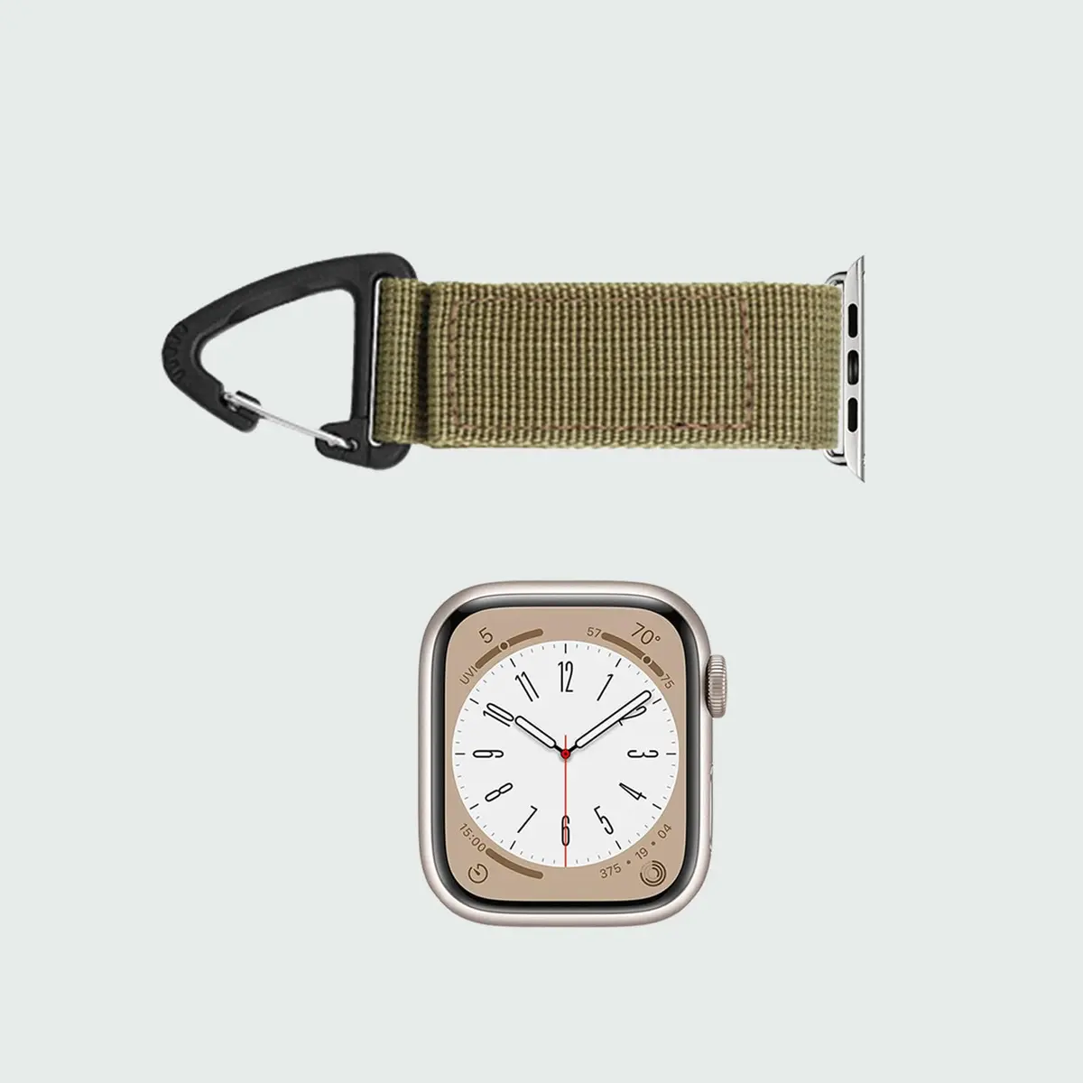 YwonShne Nylon Strap Compatible with Apple Watch Series Ultra 8 7 6 5 4 3 2 1 SE | Military Tactical Breathable Webbing - view 3