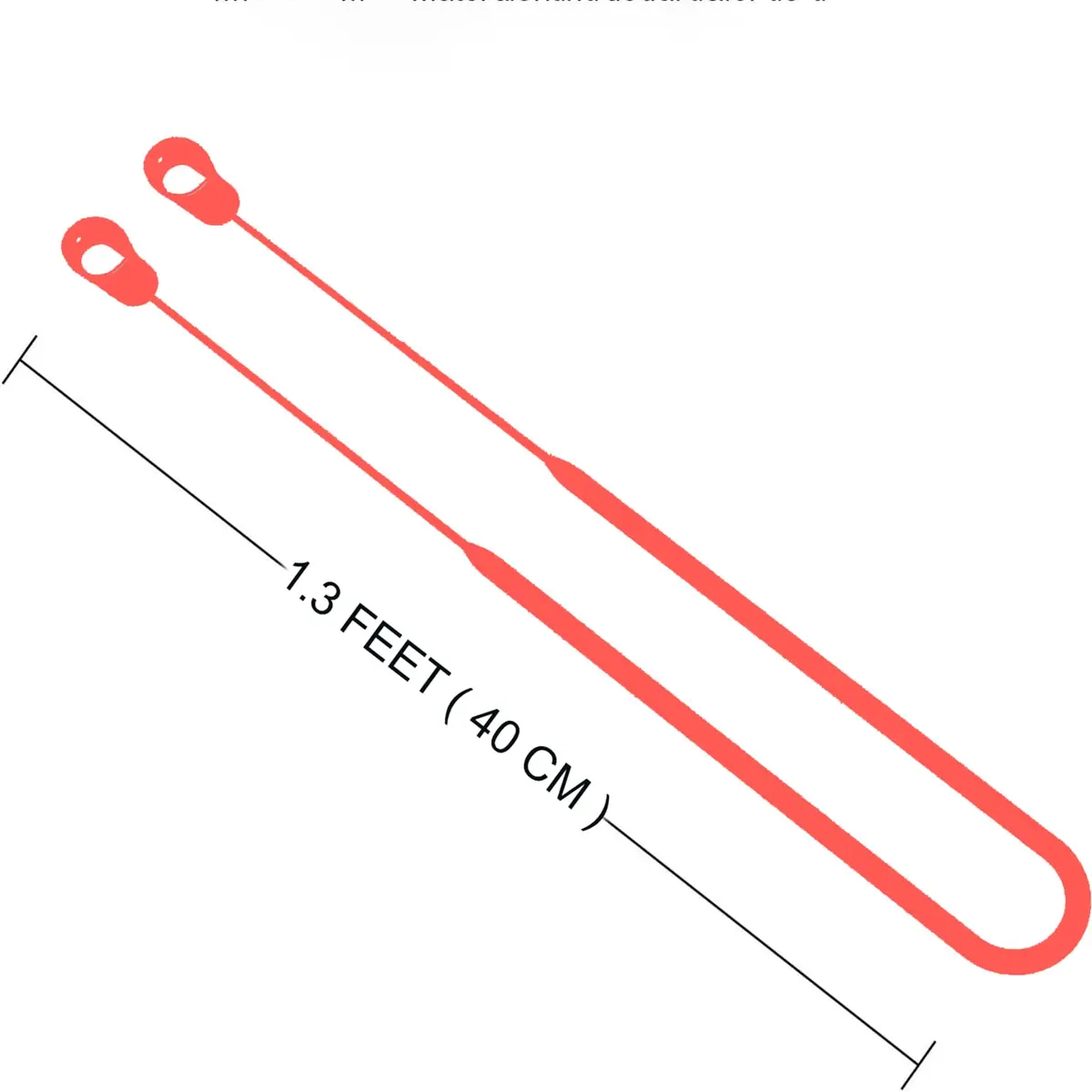 YBSCJHGR Anti-Lost Strap for Bose QuietComfort Earbuds II & Ultra, Red Silicone Lanyard | Secure & Lightweight - view 4