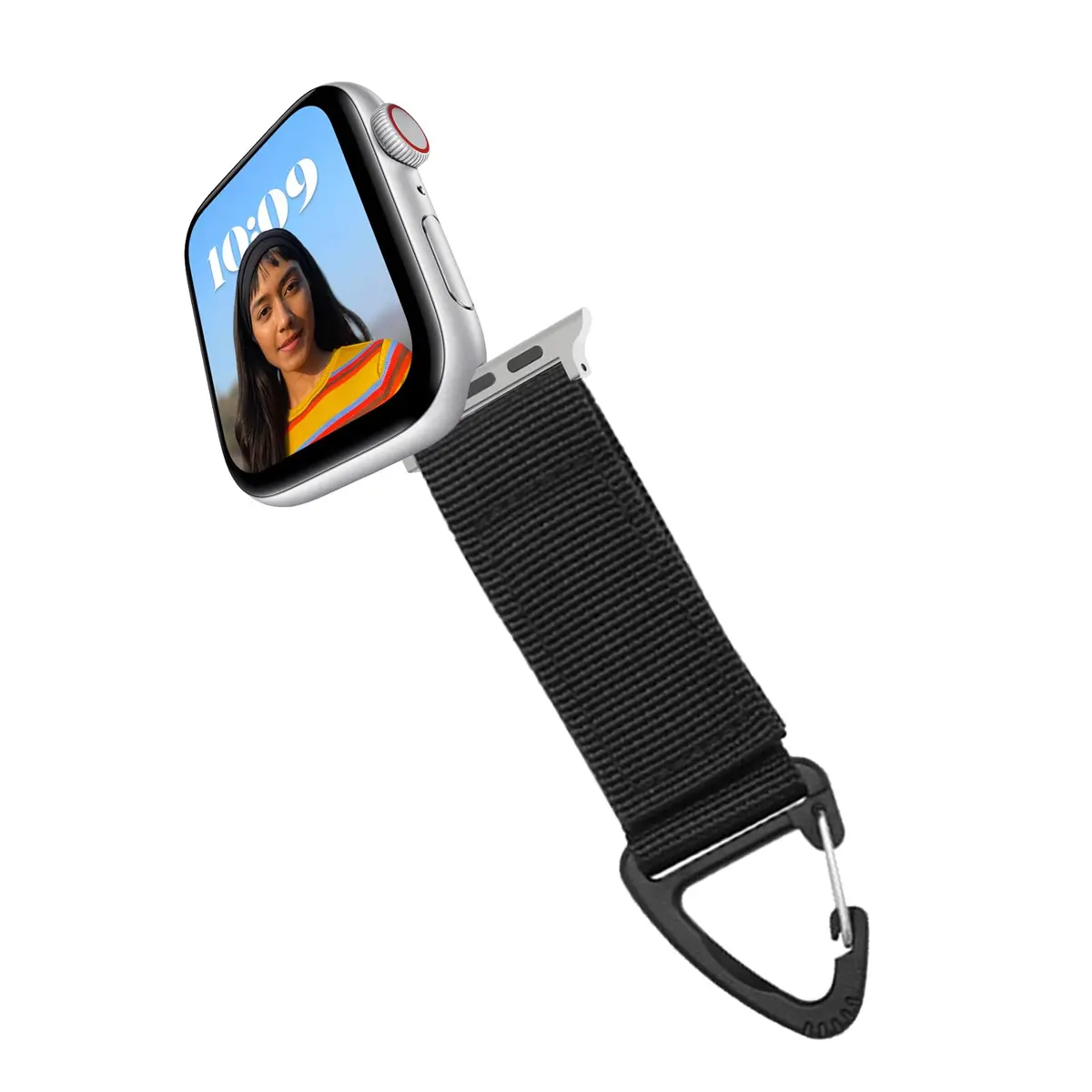 YwonShne Nylon Strap with Carabiner Clip for Apple Watch 38mm-49mm | Military Tactical Band for Outdoor Use - view 6