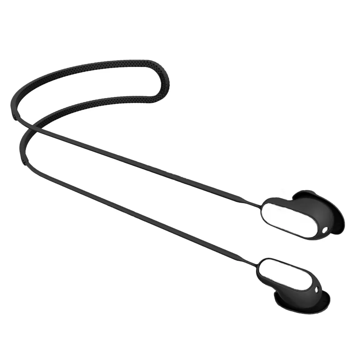 YBSCJHGR Anti-Lost Strap for Bose QuietComfort Earbuds II & Ultra, Black Silicone | Secure Neck Cord for Active Use - main product image