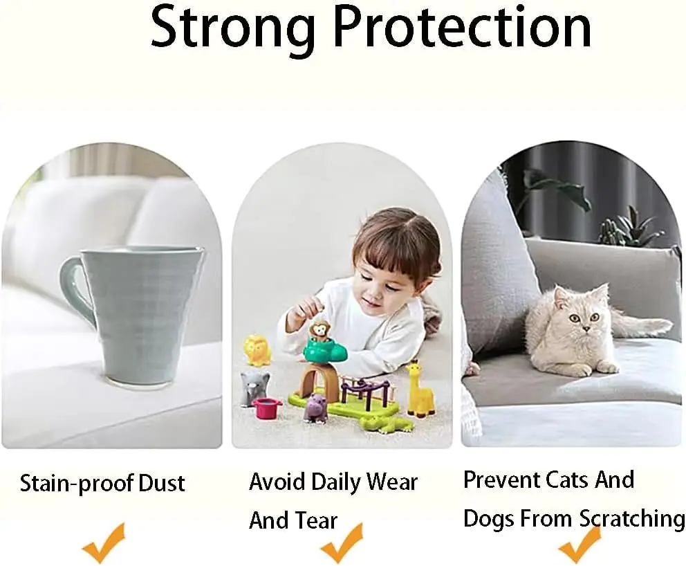 Chaexii Elastic Polyester Sofa Arm Cover 45.5-53cm | Scratch Resistant & Durable - view 4