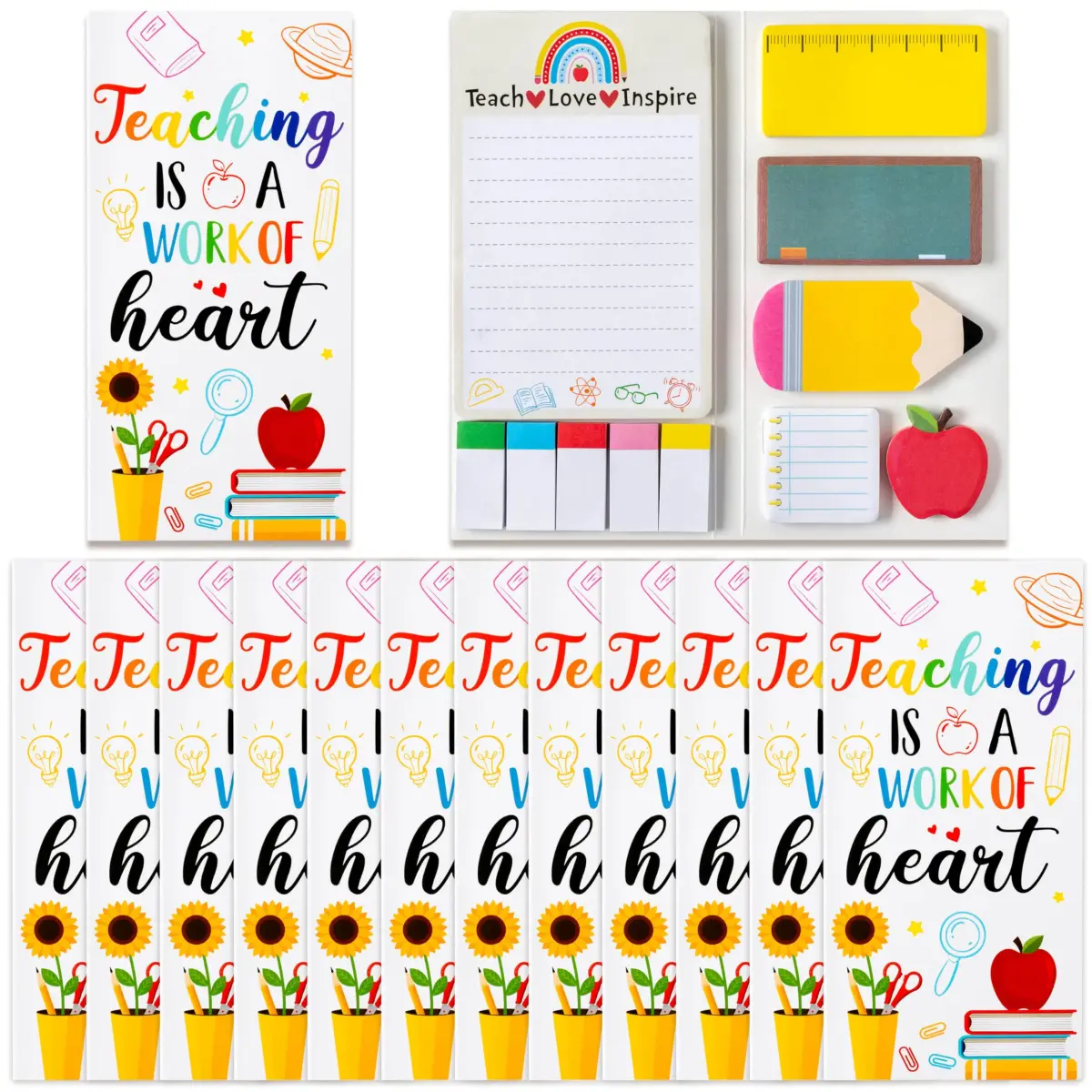 Xqumoi Sticky Notes Set, 550 Sheets, Self-Stick Note Pads, Page Marker Bundle | Bulk Pack for Office & School - main product image