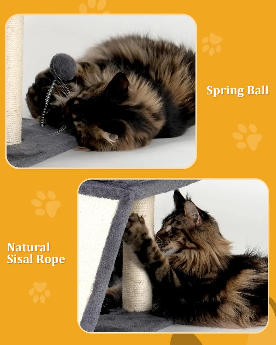 Aechonow Cat Tree for Large Cats 20x16.5 Perch Bed for Adult Senior Cats | Durable Sisal & Washable Cushion - view 5