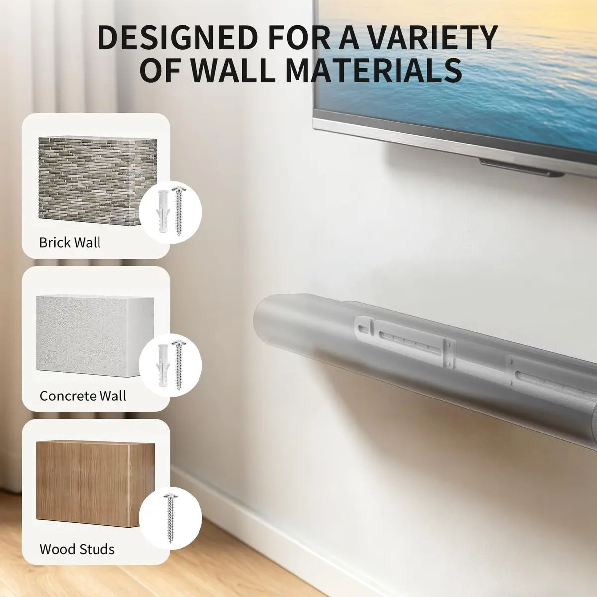 WALI White Soundbar Wall Mount for Sonos Arc & Ultra | 0.78 kg (1.72 lb) - view 6