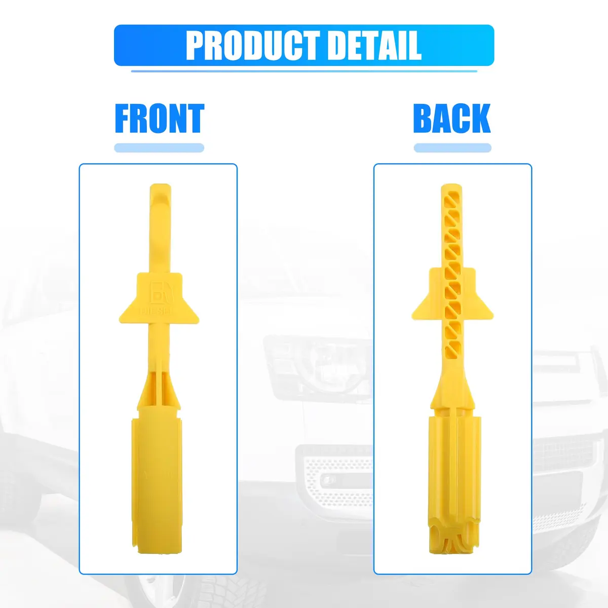 X AUTOHAUX Diesel Fuel Filler Restrictor Tool LR014047 for Land Rover | Yellow Plastic - view 6