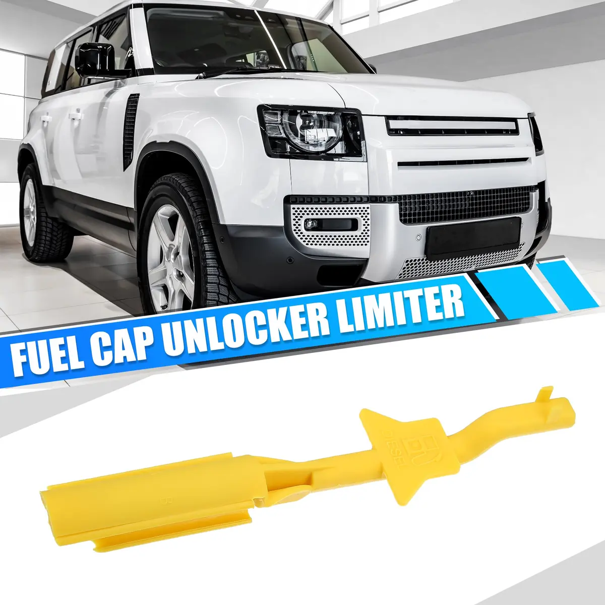 X AUTOHAUX Diesel Fuel Filler Restrictor Tool LR014047 for Land Rover | Yellow Plastic - view 2