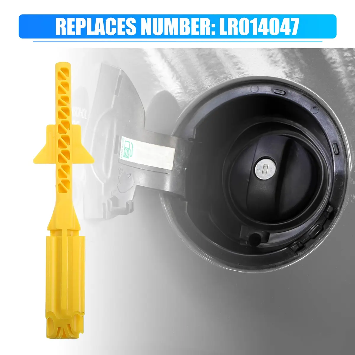 X AUTOHAUX Diesel Fuel Filler Restrictor Tool LR014047 for Land Rover | Yellow Plastic - view 3