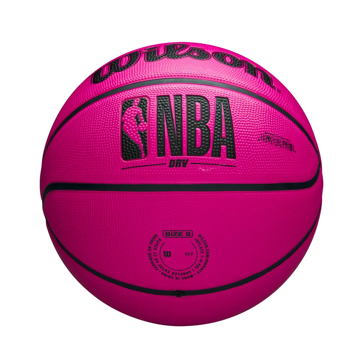 WILSON NBA DRV Outdoor Basketball Size 6 | Durable Rubber Cover for Outdoor Play with Pump (28.5") - view 6