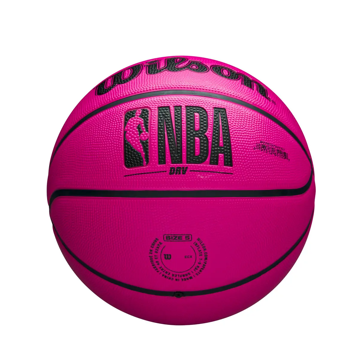WILSON NBA DRV Outdoor Basketball with Pump - Pink, Size 5 | Durable Outdoor Play - view 6