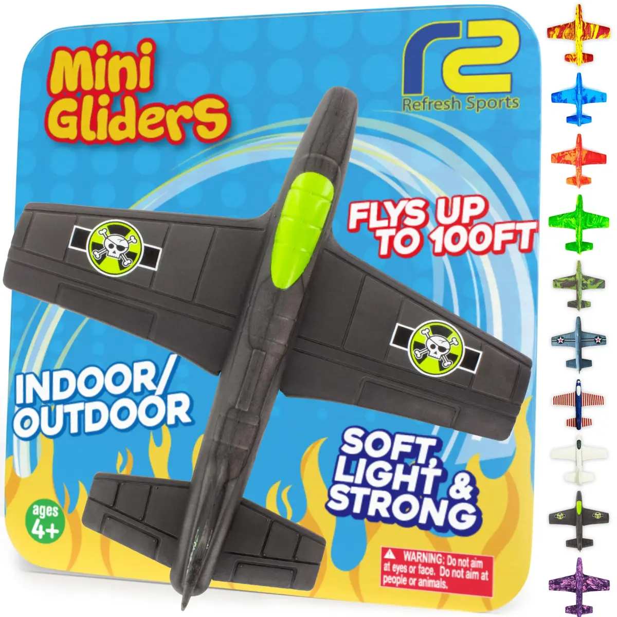 Refresh Sports EVA Foam Mini Glider Plane - Jet Black | Durable & Safe for Kids Ages 3+ - main product image