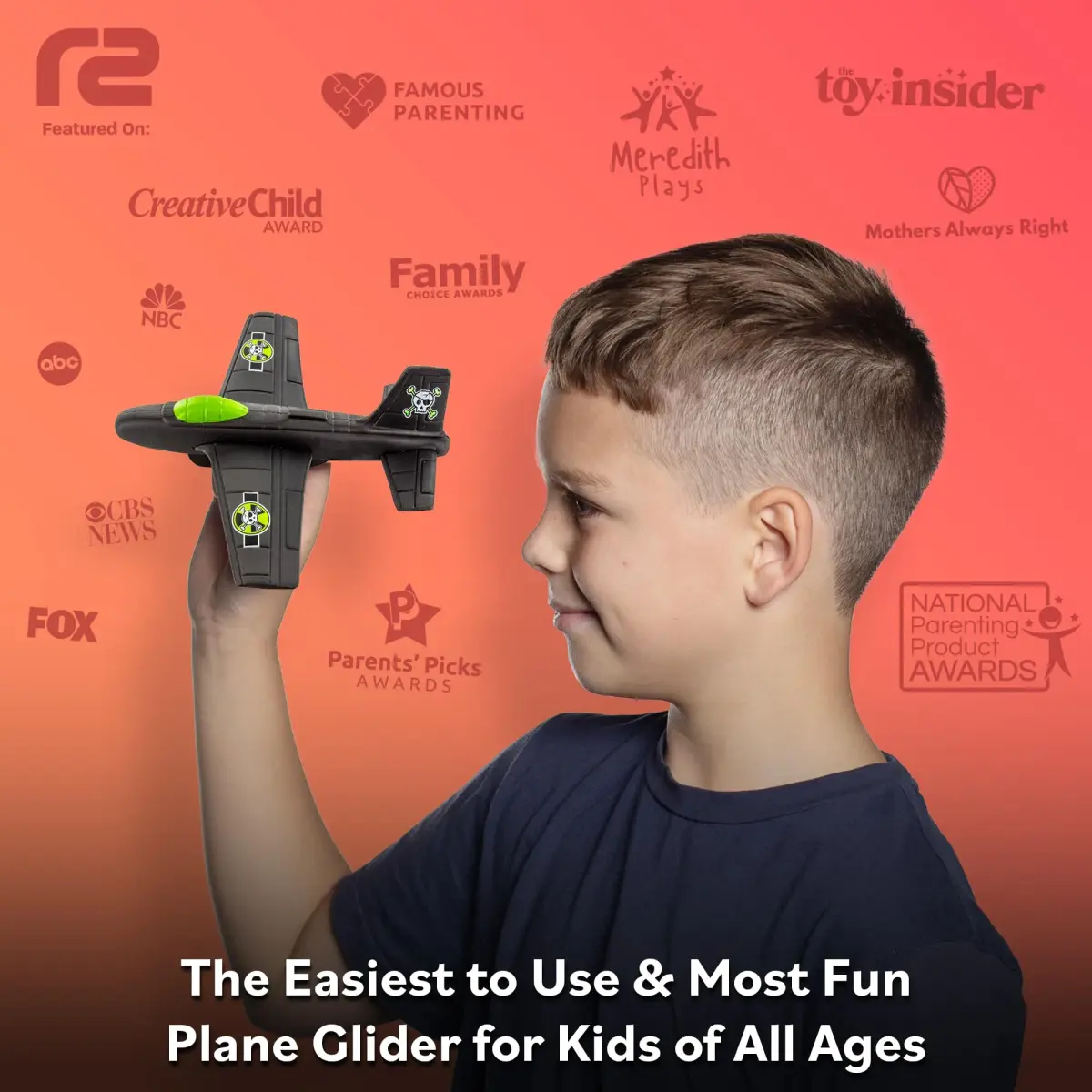 Refresh Sports EVA Foam Mini Glider Plane - Jet Black | Durable & Safe for Kids Ages 3+ - view 2