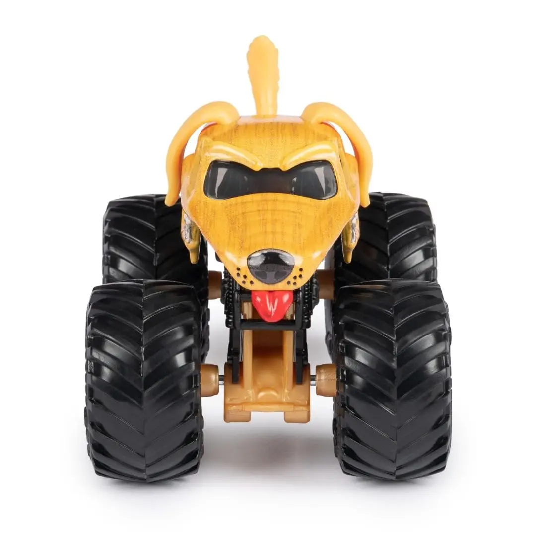 Monster Jam 2023 Spin Master 1:64 Diecast Truck Series 31 Ruff Crowd Monster Mutt Golden | Authentic Monster Jam Truck for Kids 3+ - view 6