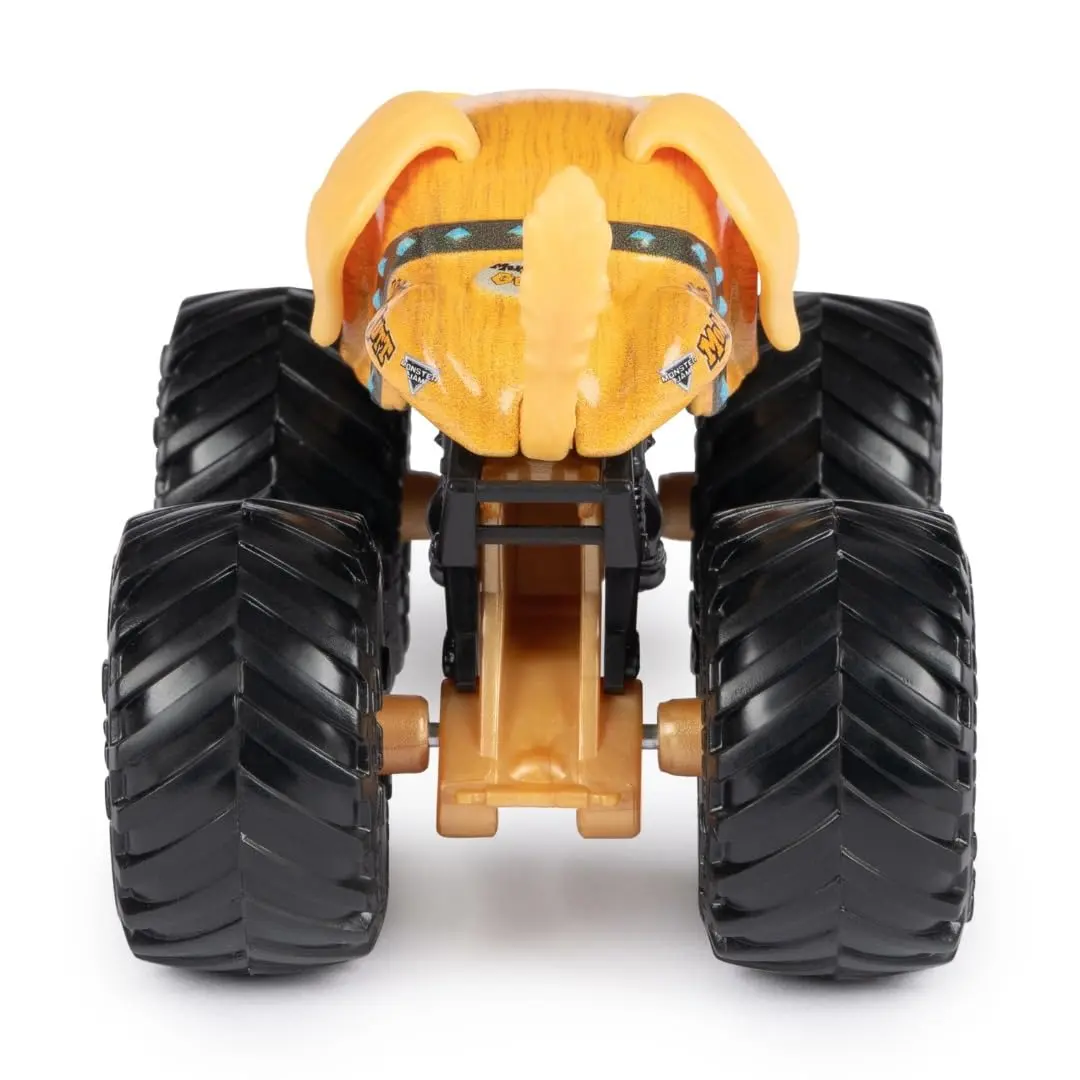 Monster Jam 2023 Spin Master 1:64 Diecast Truck Series 31 Ruff Crowd Monster Mutt Golden | Authentic Monster Jam Truck for Kids 3+ - view 7