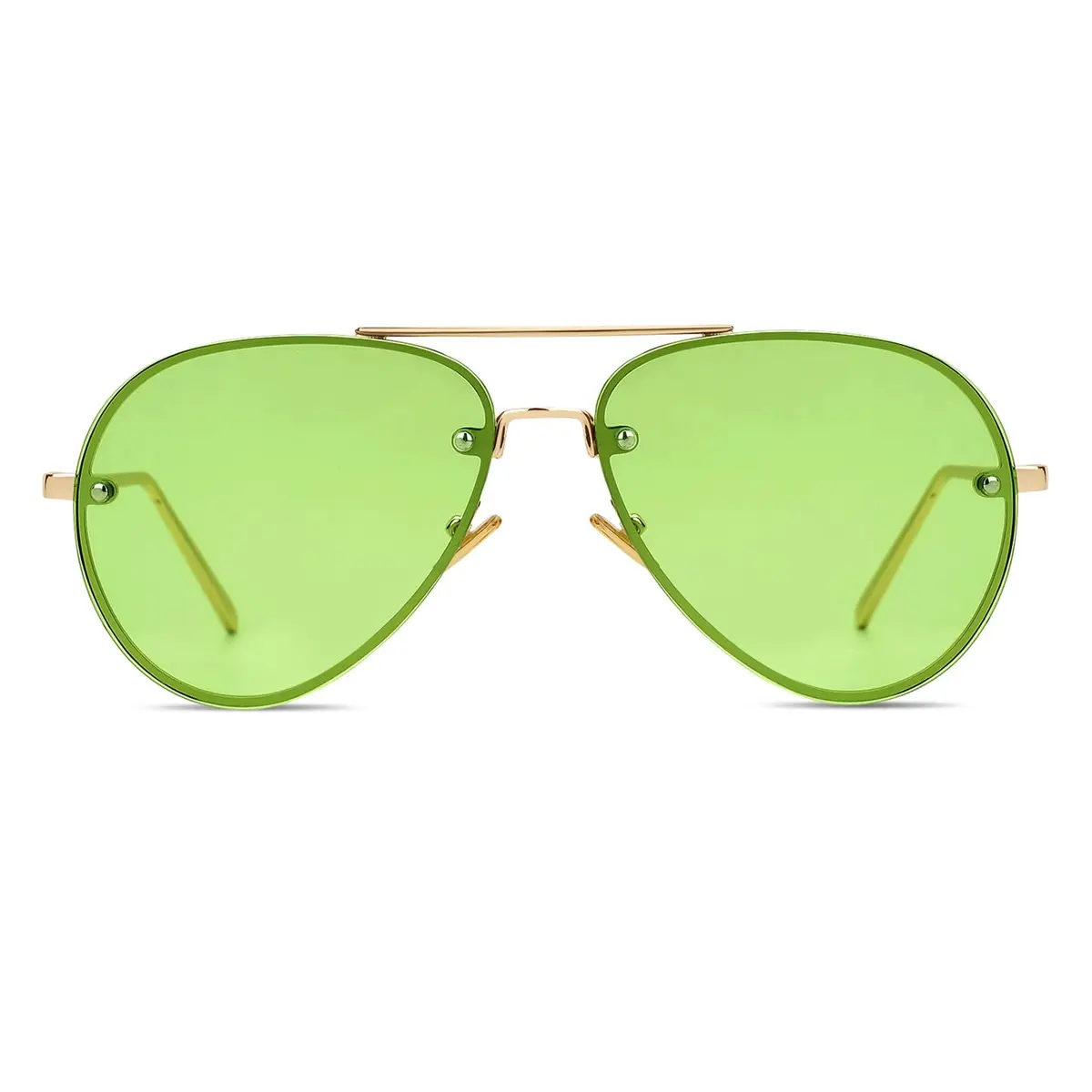 Freckles Mark Classic Oversized Aviator Sunglasses Clear Green 62mm | UV400 Protection - main product image