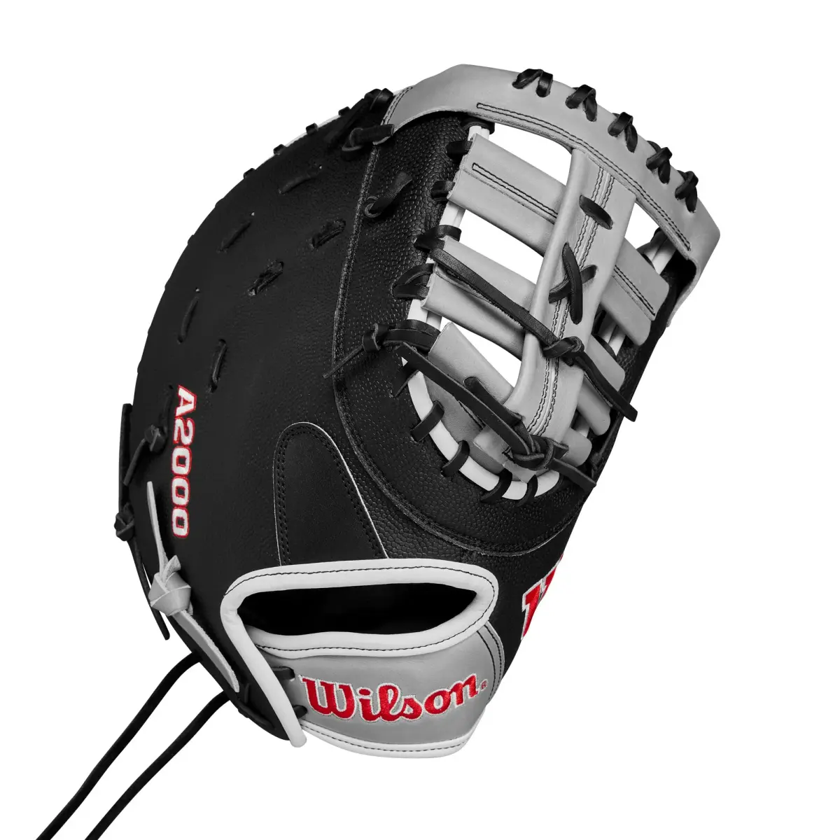 Wilson 2024 A2000 1620 12.5” Fastpitch First Base Mitt - Right Hand Throw, Black/Grey/Red | Pro Stock Leather - view 2