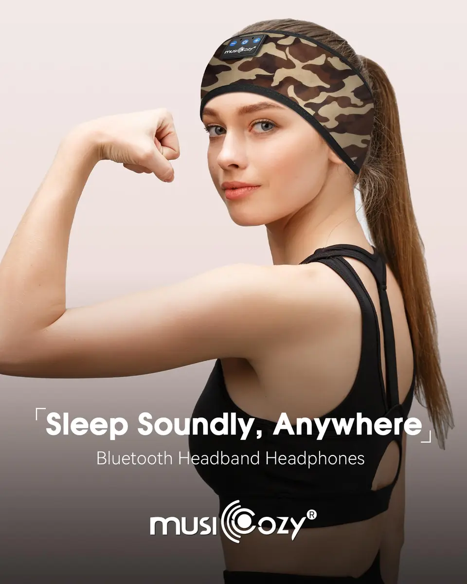 MUSICOZY Bluetooth Headband Headphones for Side Sleepers with 15-Hour Playtime | True HD Sound - view 3