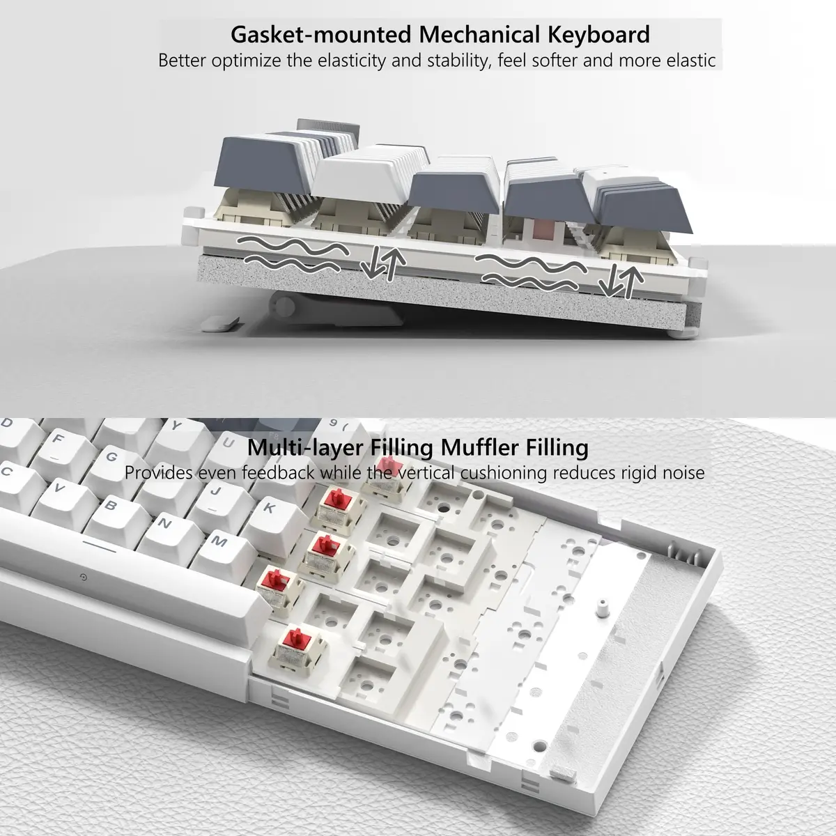 Womier VK66 PRO 60% Gaming Keyboard Wired, Creamy Mechanical Keyboard QMK/VIA | RGB, Hot Swappable, Compact - view 4