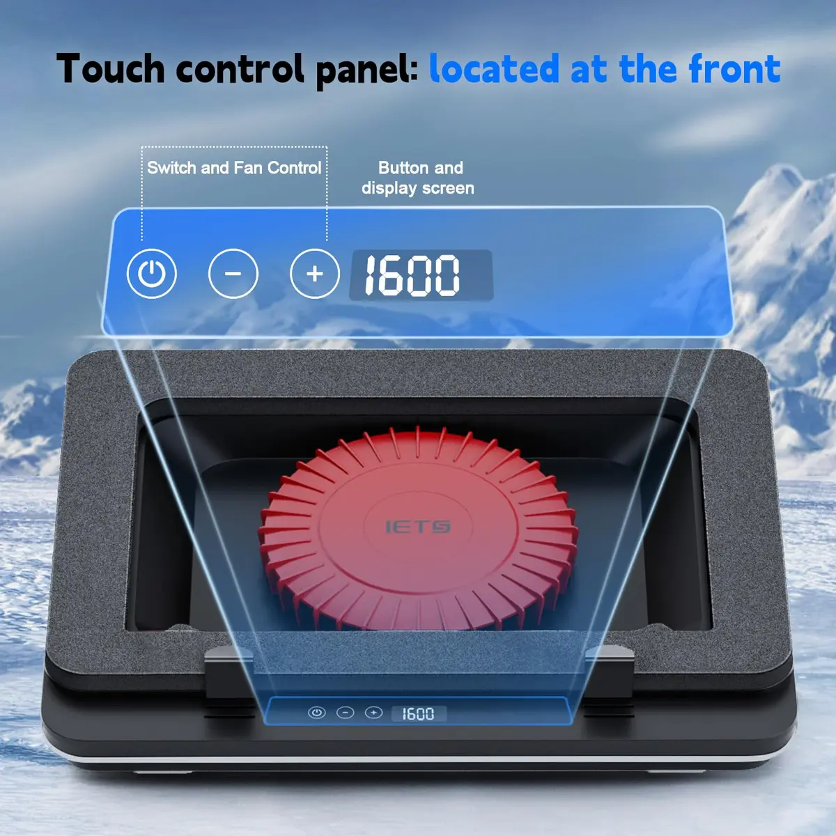 IETS GT600 Laptop Cooling Pad with 5.5-inch Turbo-Fan & Magnetic Sealed Foam | 14.1-19.3 inch Adjustable Gaming Laptop Cooler - view 6