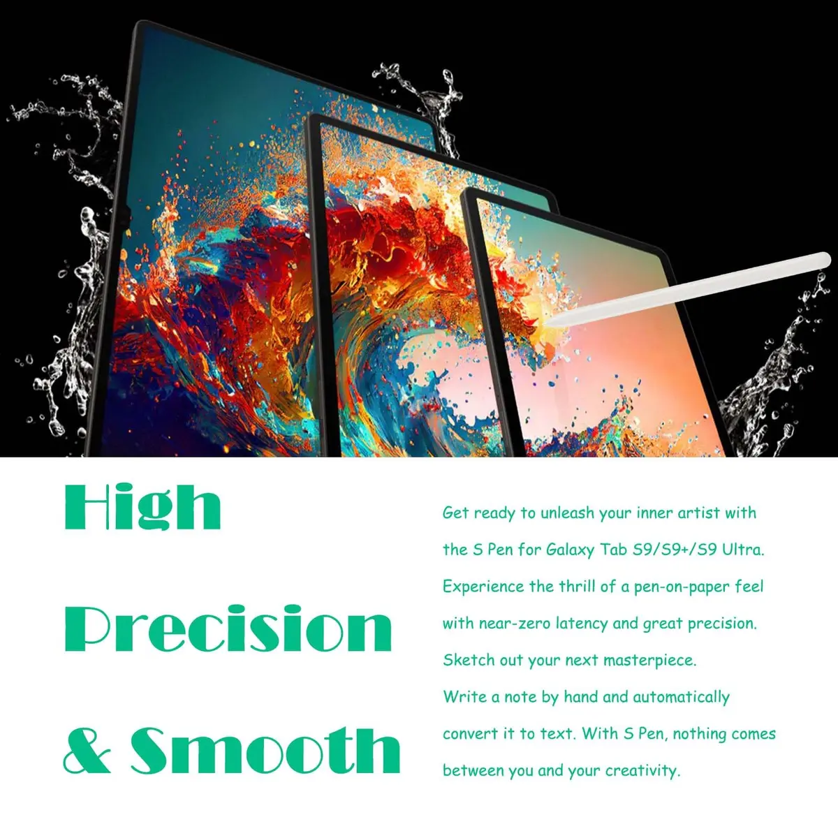 CaoXiong Galaxy Tab S9 S Pen Replacement Beige | 4096 Pressure Levels, Precise Control - view 4
