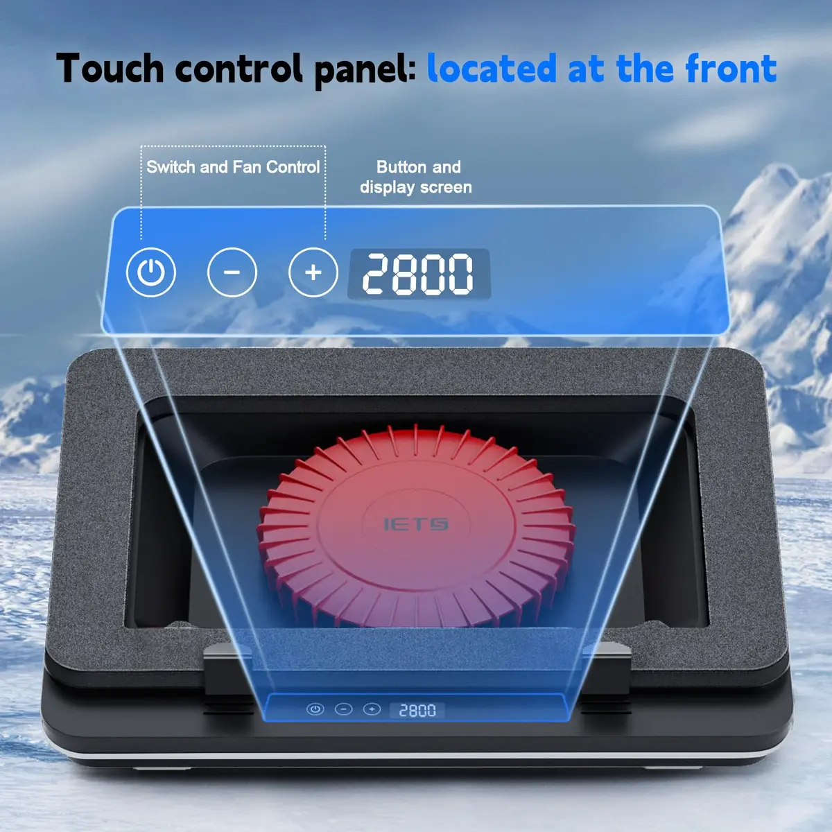 IETS GT600 Laptop Cooling Pad with 5.5-inch Turbo-Fan & Magnetic Foam Seal, 14.1-19.3 inch Gaming Laptop Cooler with 3-Port USB Hub & Dust Filter - view 6