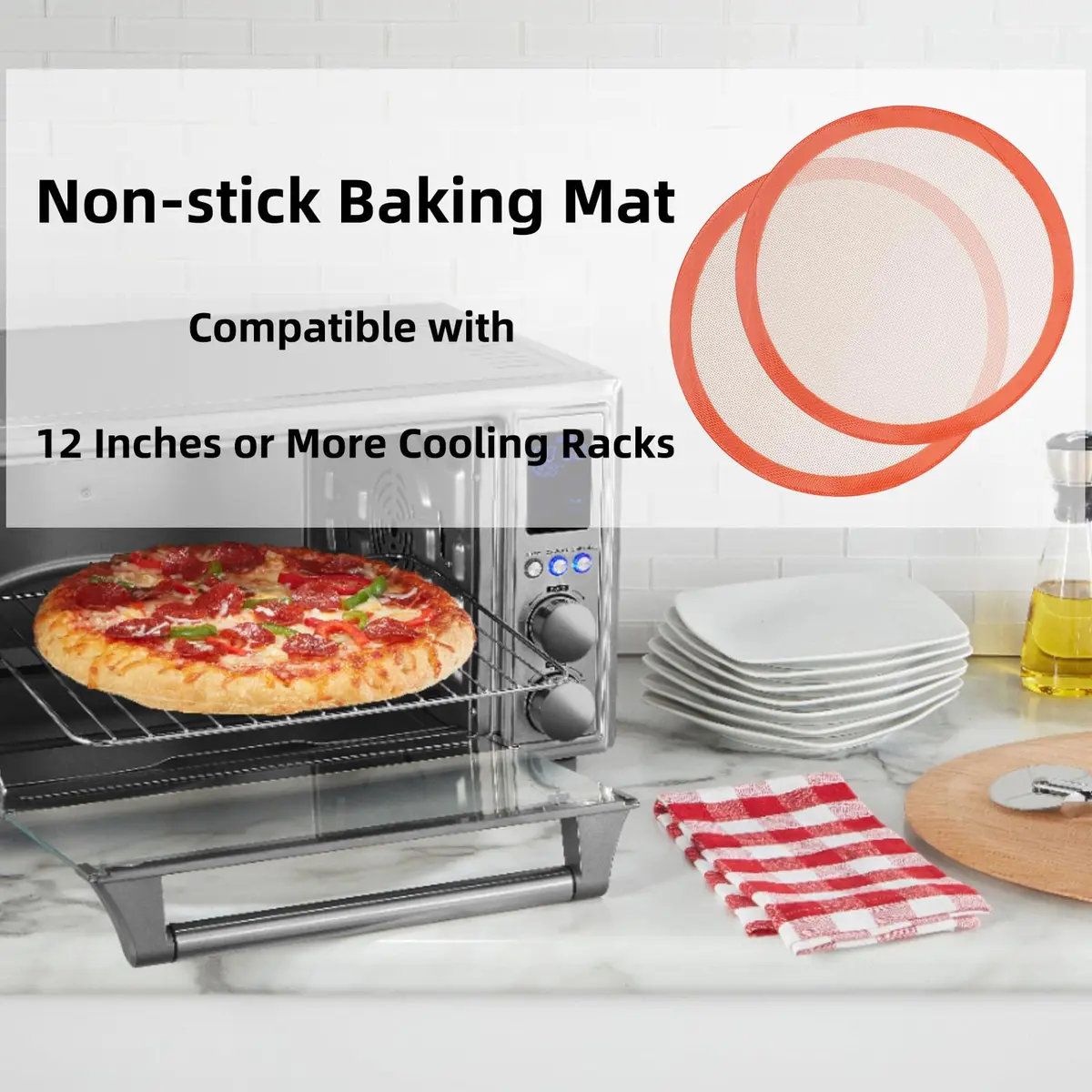 AMYONE Round Silicone Baking Mat 11.75" | Non-Stick, Food Grade, Reusable - view 7