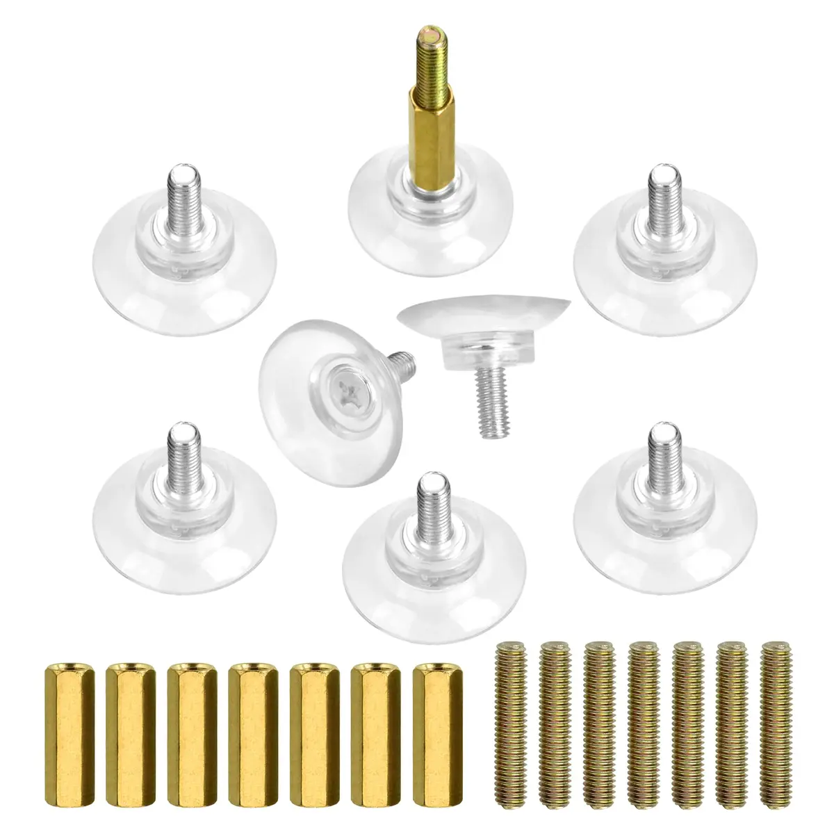 Sankoly Glass Table Top Suction Cup 1.3 Inches | Heavy Duty Support & Adjustable Height - main product image