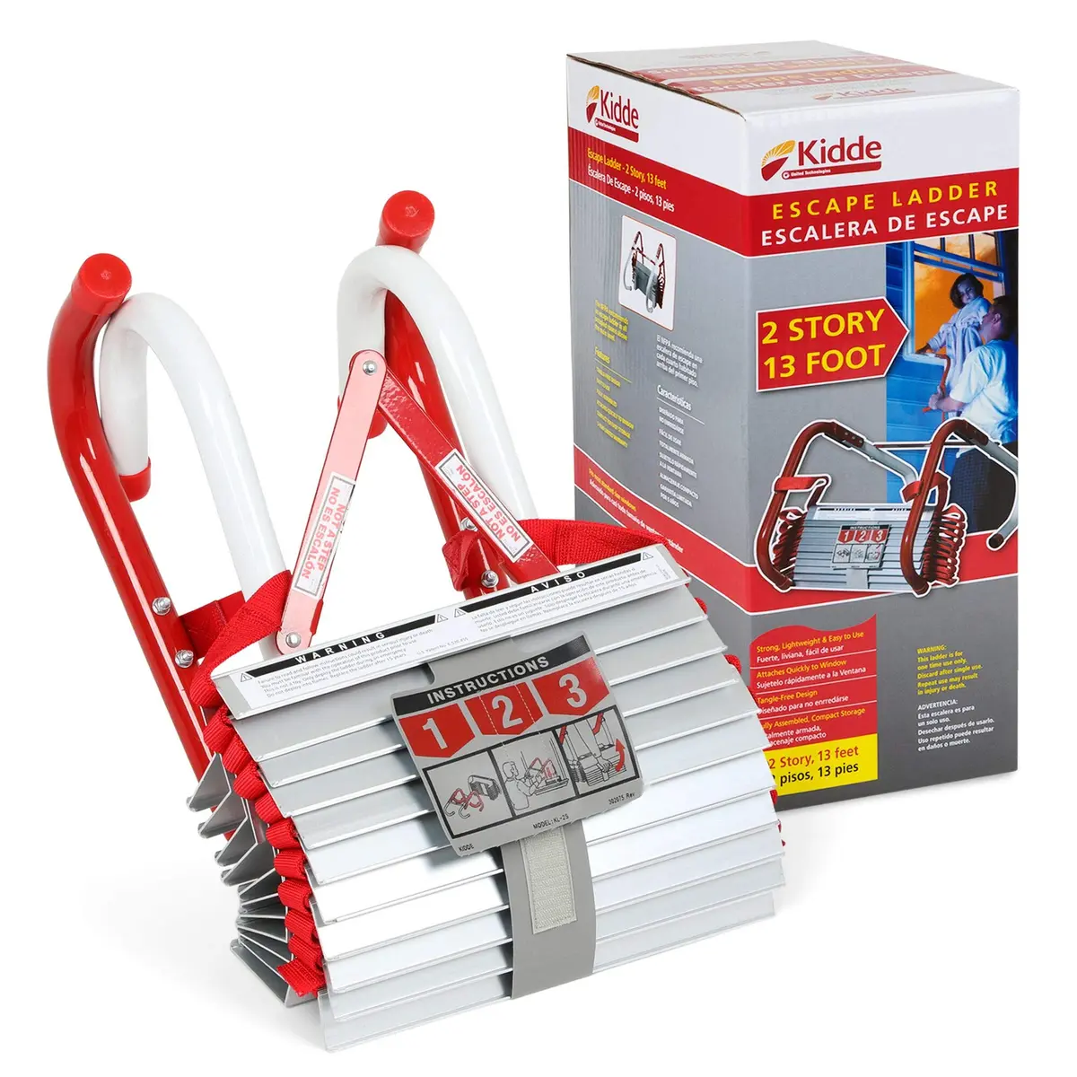 Kidde Fire Escape Ladder & Extinguisher Bundle | 13-Foot Ladder & 2x 2.5lb Extinguishers - view 2