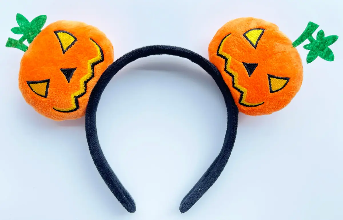 A Miaow Sparkling Headband Glitter Bow Hair Hoop Women Adults Butterfly Sequin Hair Clasp Costume (Orange Pumpkin) | Hand-Made with Exquisite Workmanship - view 3