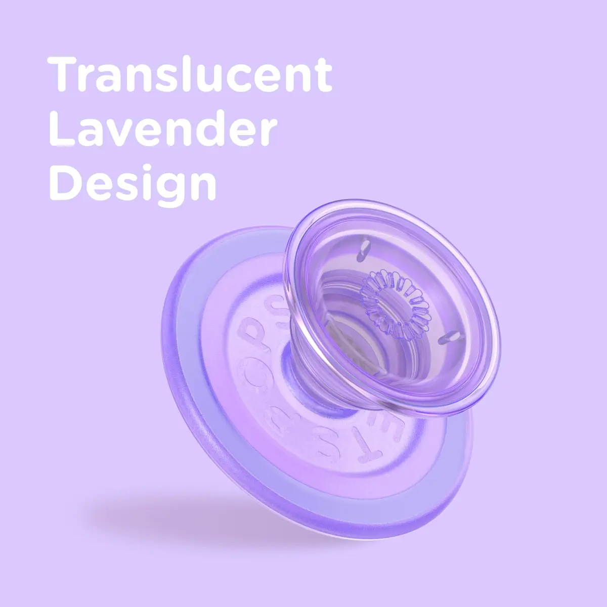 PopSockets Phone Grip for MagSafe, Magnetic Holder- Clear Lavender | Secure Magnetic Stand & Grip - view 5