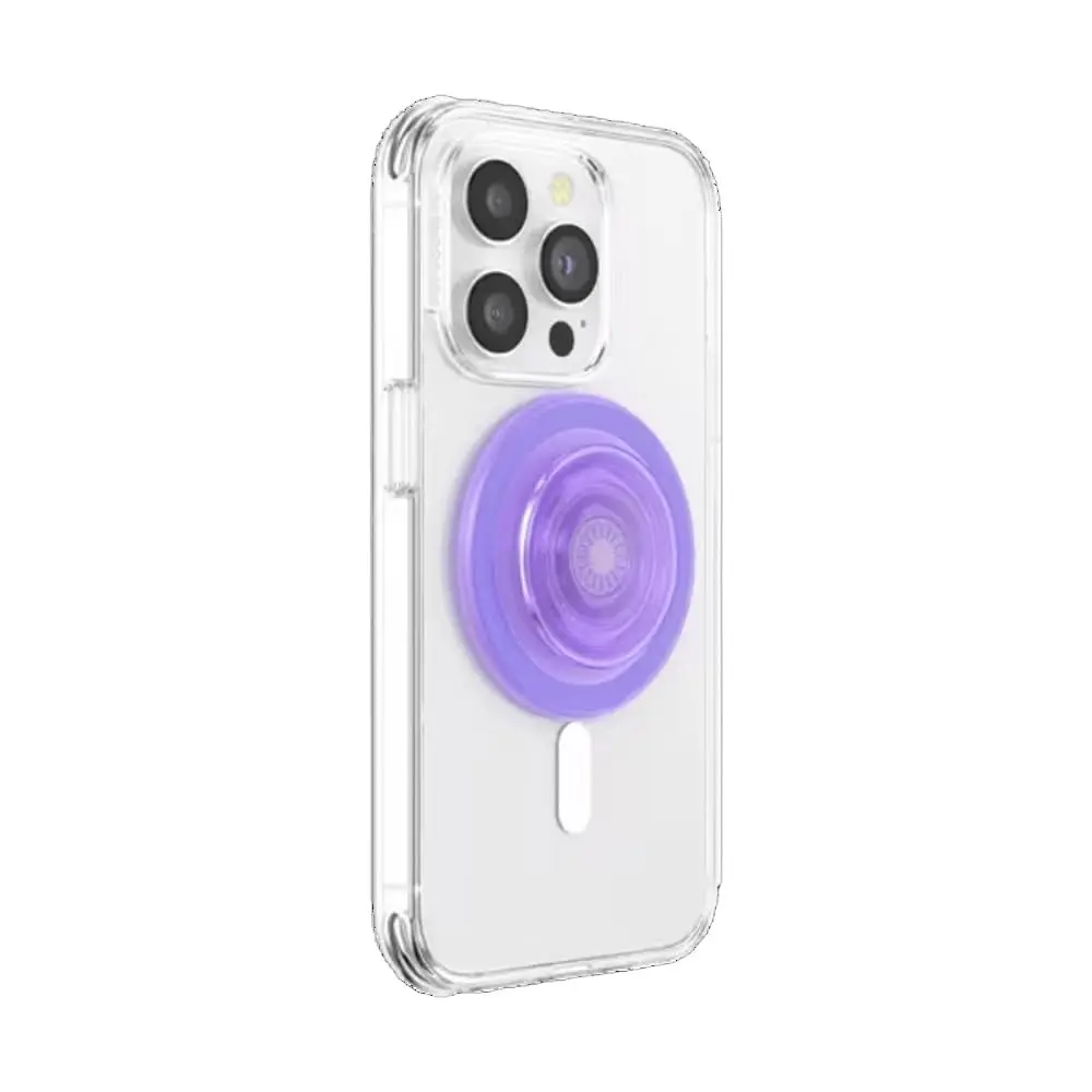 PopSockets Phone Grip for MagSafe, Magnetic Holder- Clear Lavender | Secure Magnetic Stand & Grip - view 2