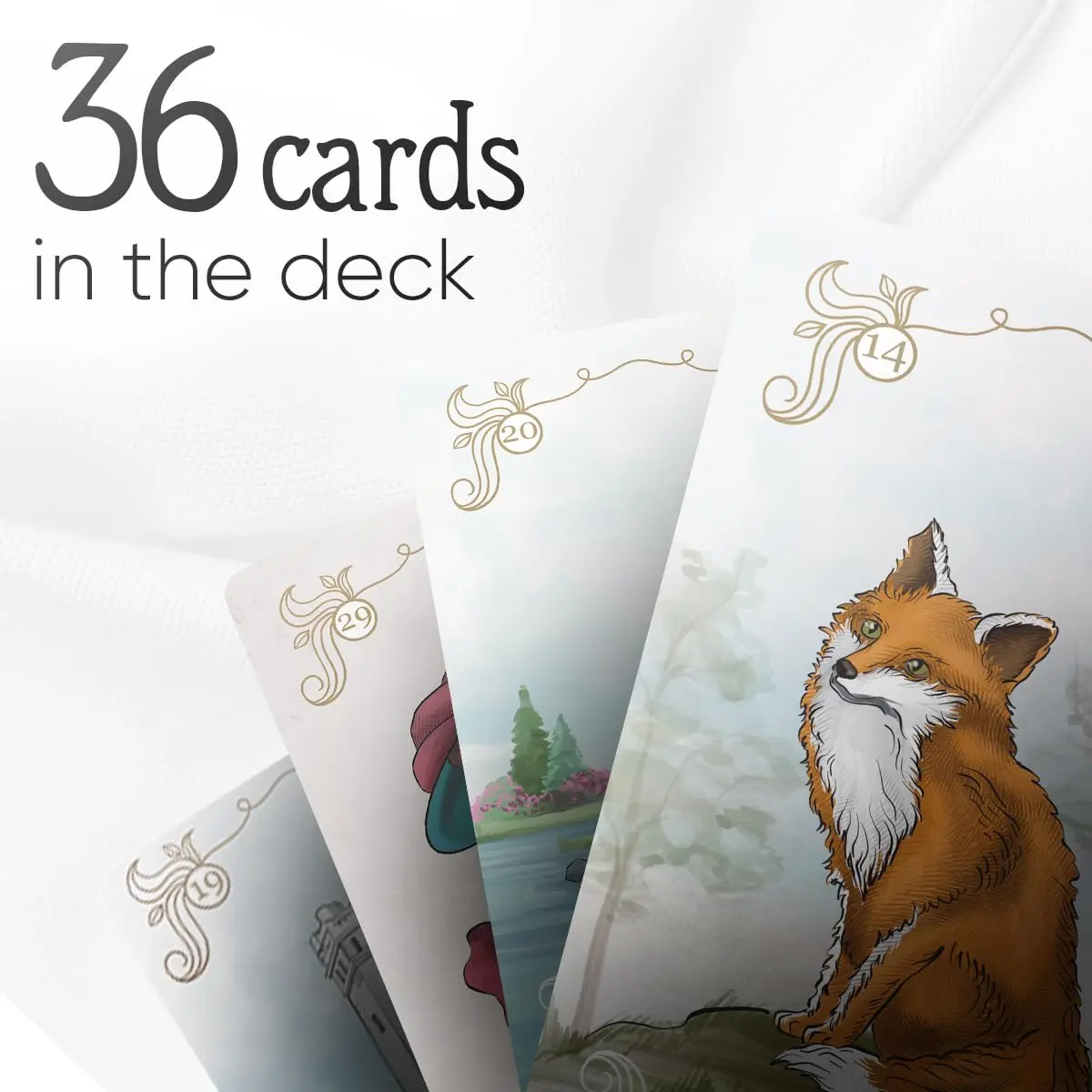 OMNITO Borderless Oracle Magic Lenormand Deck | Wisdom Cards for Love and Life | Vintage 36-Card Set with Guide Book for Soul, Destiny, and Fortune Reading - view 4