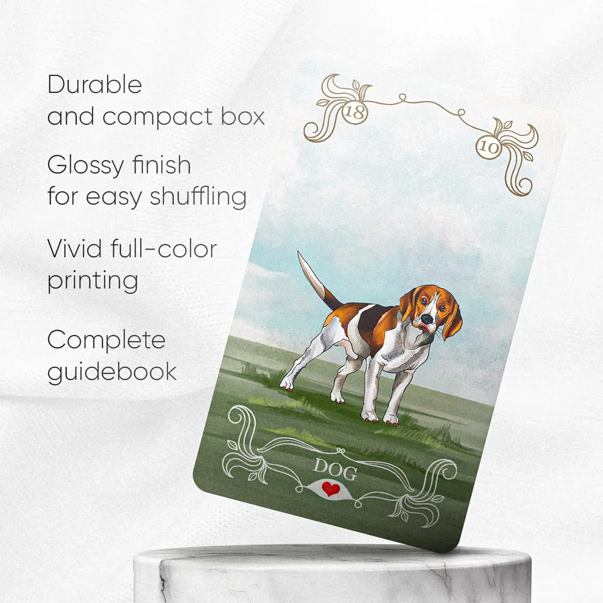 OMNITO Borderless Oracle Magic Lenormand Deck | Wisdom Cards for Love and Life | Vintage 36-Card Set with Guide Book for Soul, Destiny, and Fortune Reading - view 2